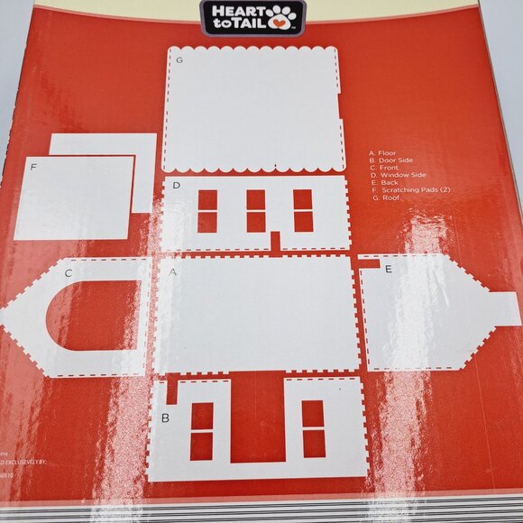 Christmas North Pole Holiday Cat Small Pet House with Cardboard Scratching Board - Picture 4 of 6